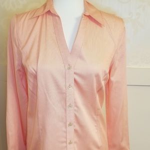 NWT Calvin Klein Button Down Shirt - Salmon Stripe